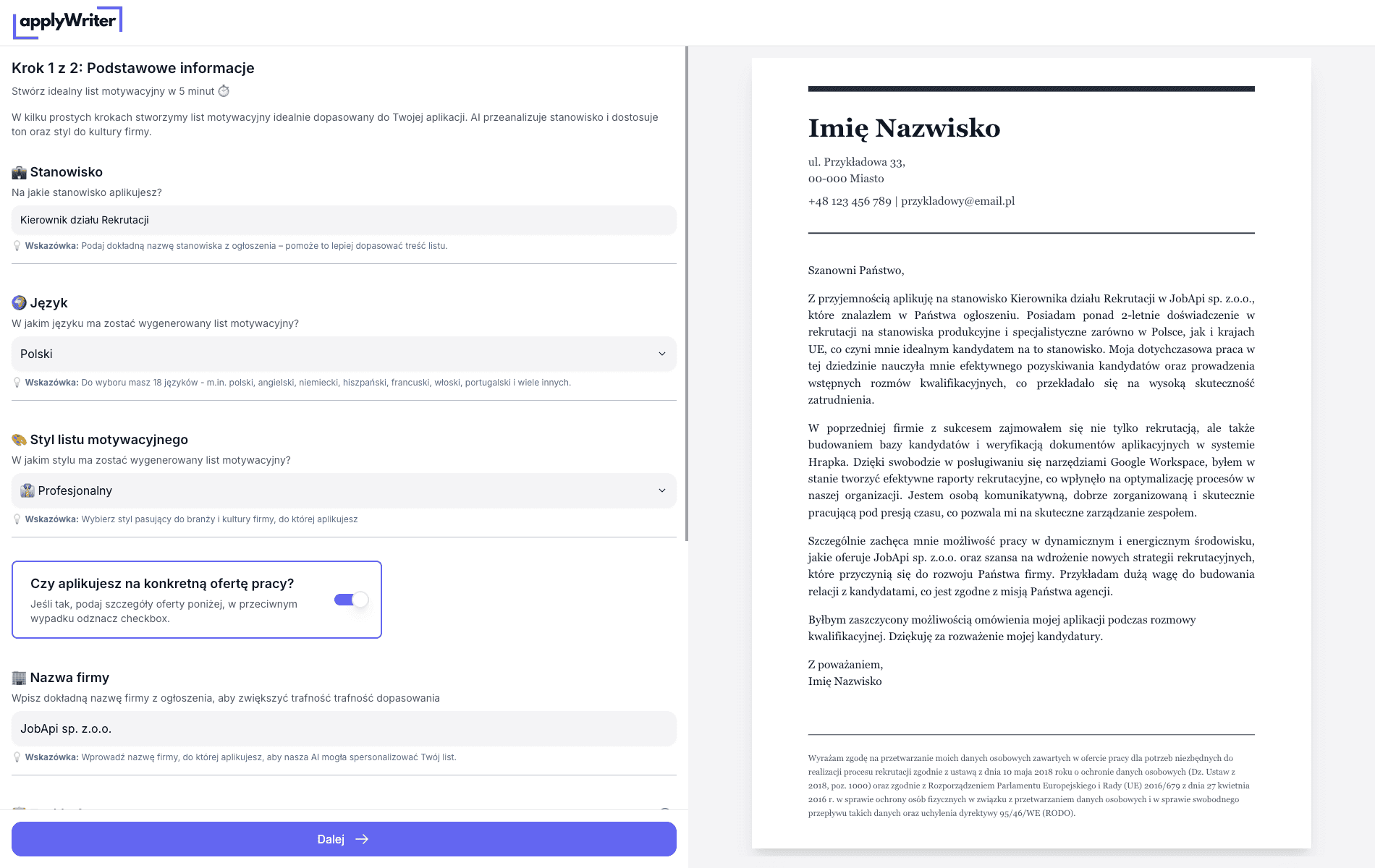 Podstawowe informacje